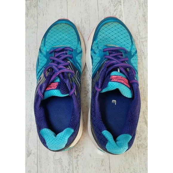 Saucony Ride 9 Everun Running Shoes Athletic Sneakers Teal/Purple Women's 7.5 - Picture 5 of 11